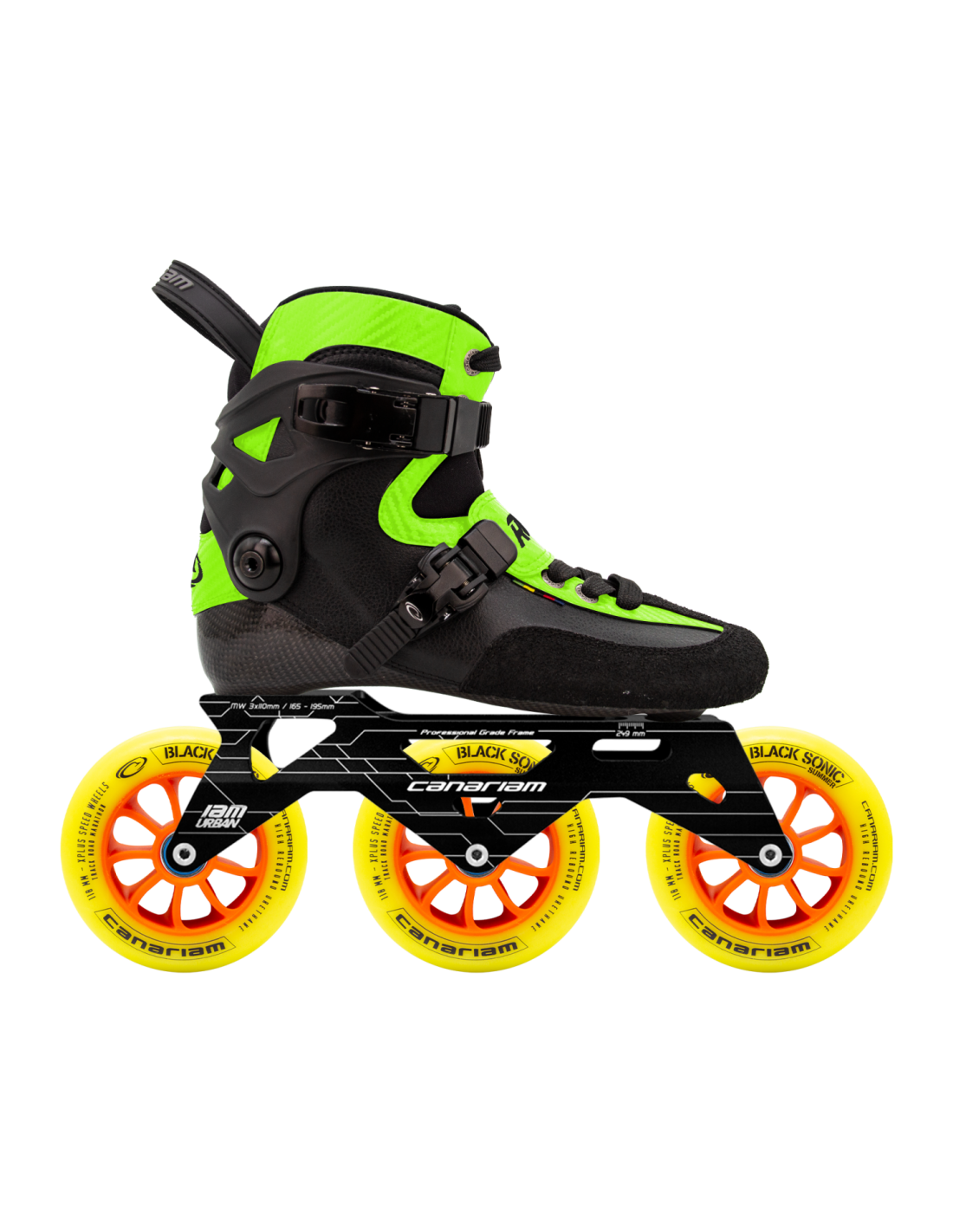 Patines Rocket Rex 9.8 Black Sonic Summer 3x110mm