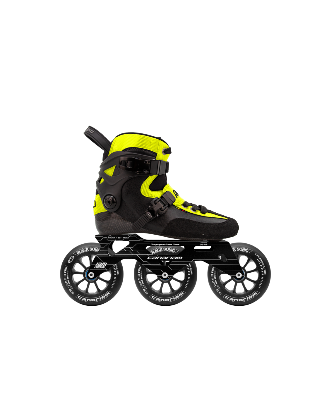 Patines Rocket Rex 9.8 Black Sonic 3x110mm